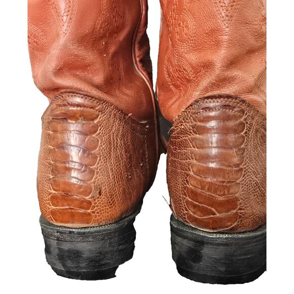 Circle G Made in Mexico Exotic Leather Cowboy Boots Size 9 1/2 - Picture 3 of 7